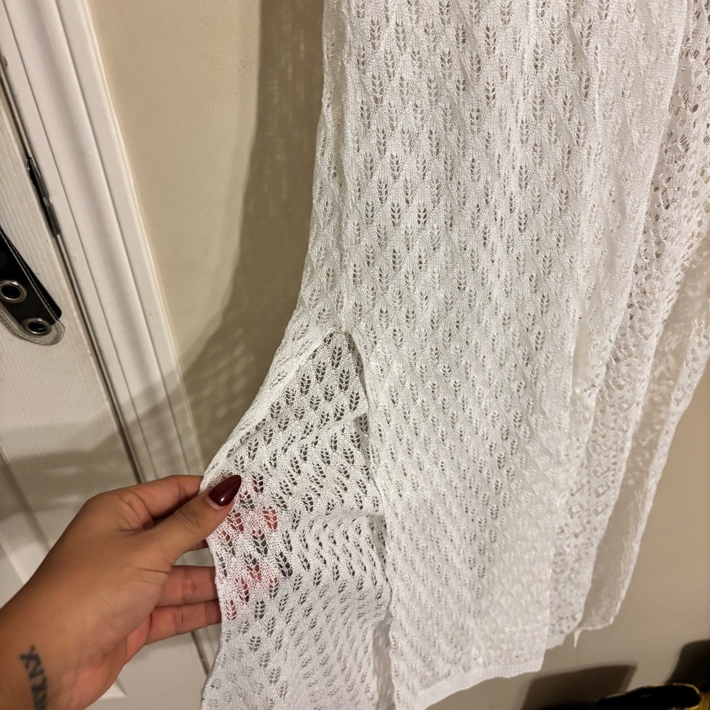 Boohoo Crochet V-neck Maxi a beach Dress Size M - Picture 4 of 4